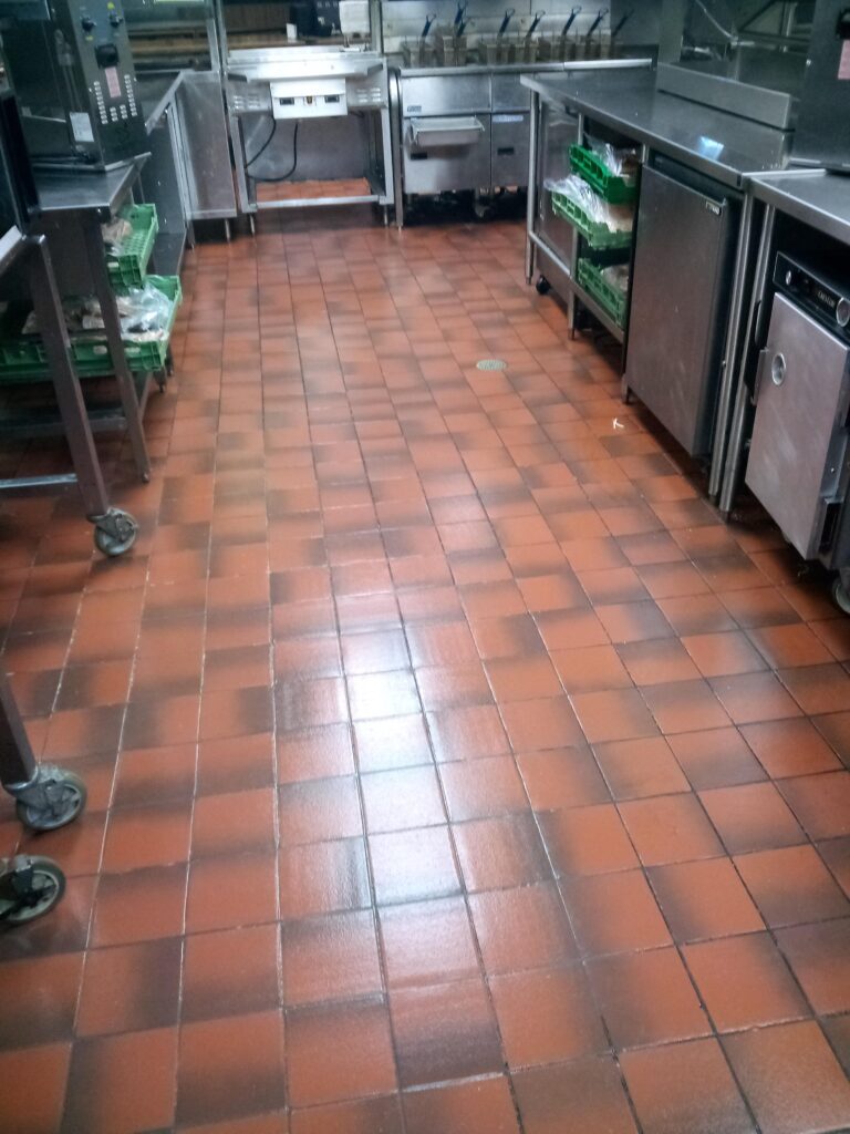 Steam Clean Grout On A Restaurant